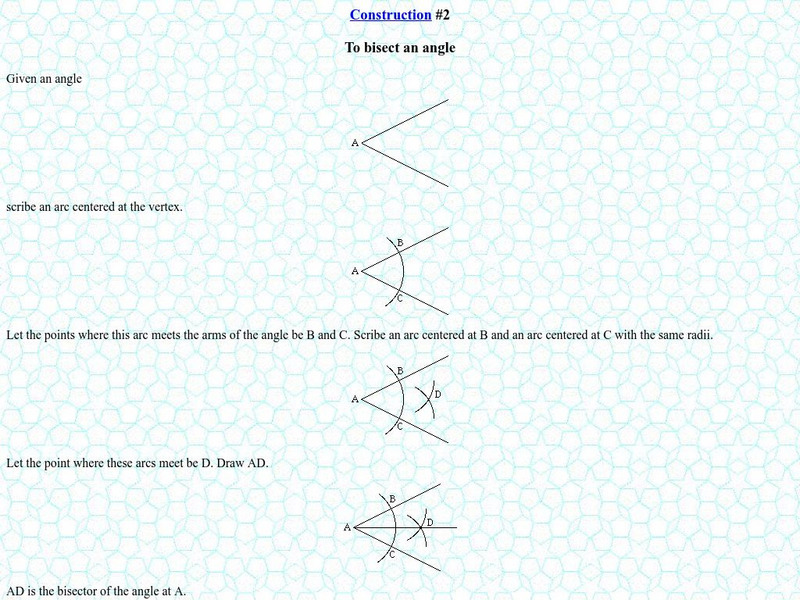Sonoma State University: Angle Bisector Handout Sonoma State University: Angle Bisector Handout