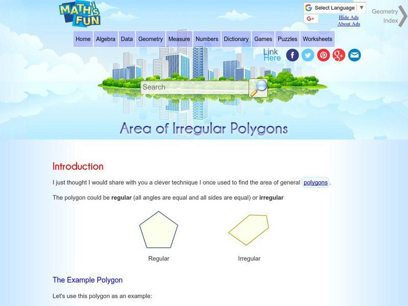 Math Is Fun: Area of Irregular Polygons Unit Plan Math Is Fun: Area of Irregular Polygons Unit Plan