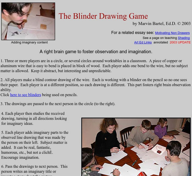 The Blinder Drawing Game Website The Blinder Drawing Game Website