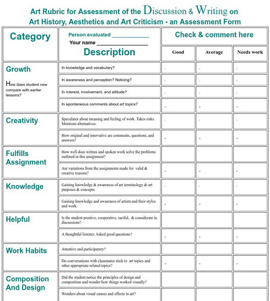 Goshen College: Art Aesthetics and Art Criticism Handouts Website Goshen College: Art Aesthetics and Art Criticism Handouts Website