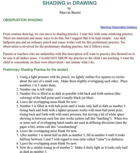 Shading in Drawing Website Shading in Drawing Website