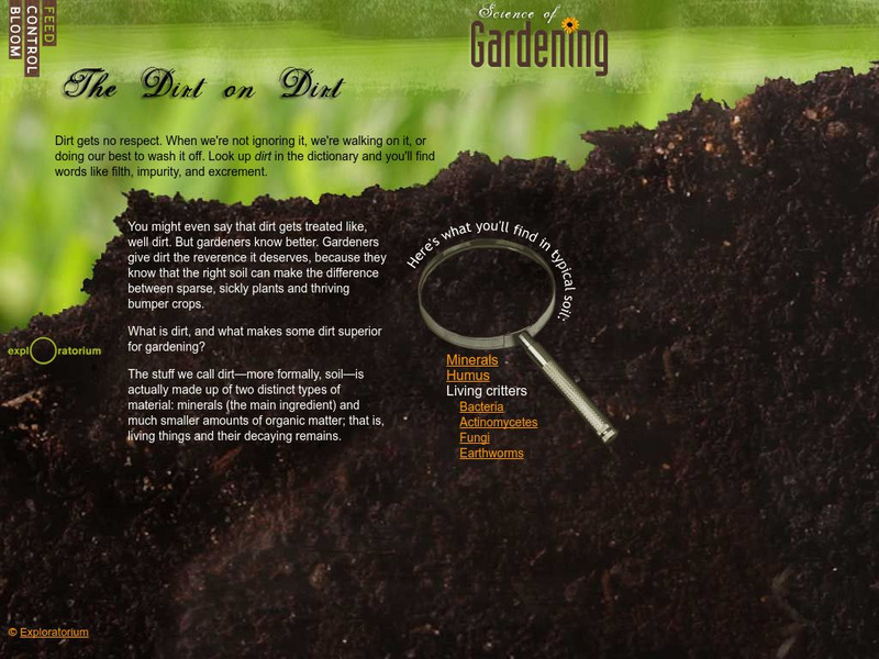 Exploratorium: The Dirt on Dirt Activity Exploratorium: The Dirt on Dirt Activity