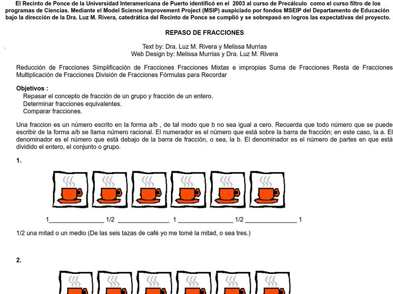 Repaso De Fracciones Activity Repaso De Fracciones Activity