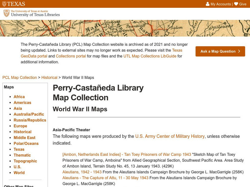 Ut Library: Perry Castaneda World War Ii Maps Graphic