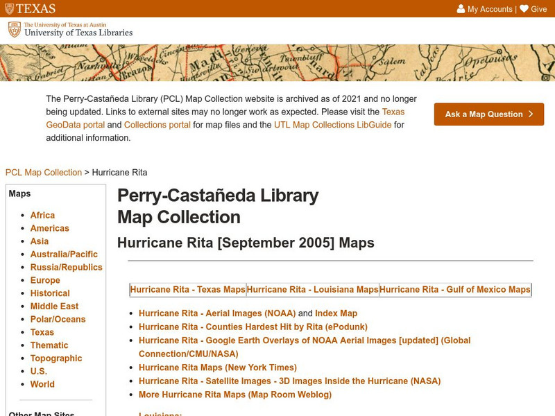 University of Texas: Hurricane Rita Maps Primary University of Texas: Hurricane Rita Maps Primary