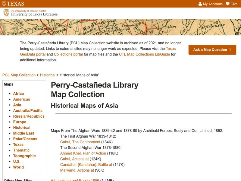 Ut Library Online: Historical Maps of Asia Graphic