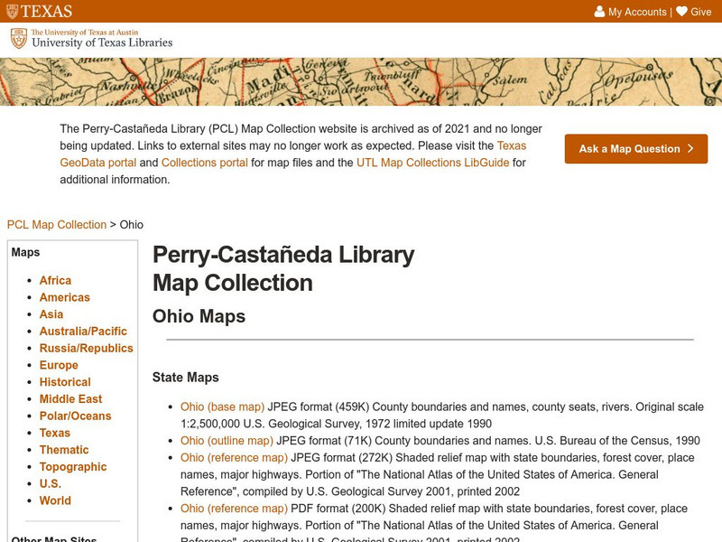 Ut Library: Perry Castaneda Maps of Ohio Graphic Ut Library: Perry Castaneda Maps of Ohio Graphic