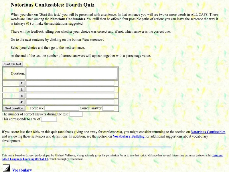Guide to Grammar and Writing: Notorious Confusables #5 Unknown Type Guide to Grammar and Writing: Notorious Confusables #5 Unknown Type