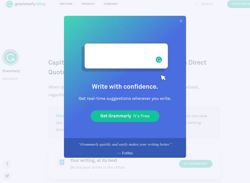Grammarly Blog: Capitalization: The First Word in a Direct Quote Sentence Handout Grammarly Blog: Capitalization: The First Word in a Direct Quote Sentence Handout