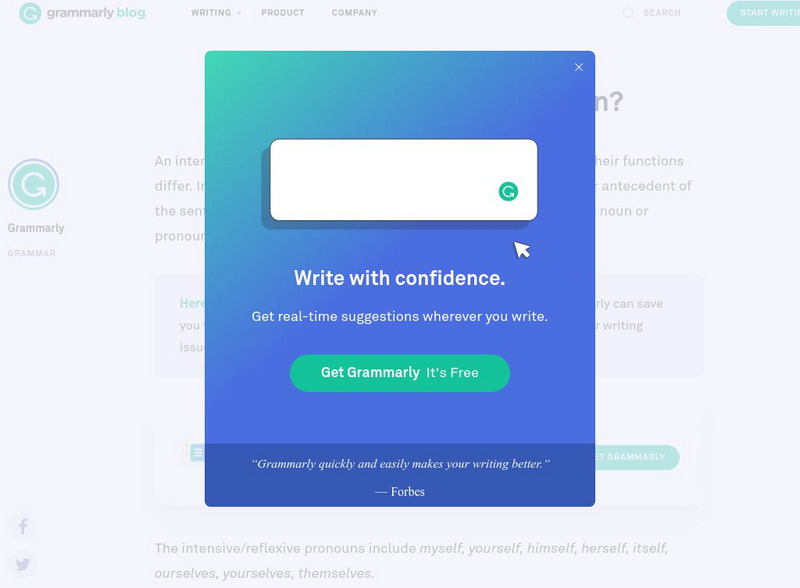 Grammarly Blog: Intensive Pronouns Handout Grammarly Blog: Intensive Pronouns Handout