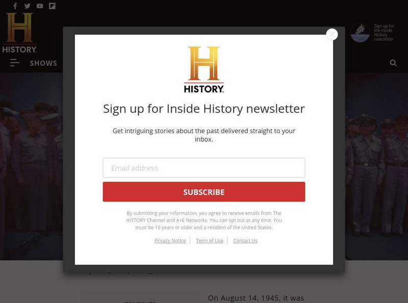 History.com: Vj Day: Victory Over Japan Day Website History.com: Vj Day: Victory Over Japan Day Website