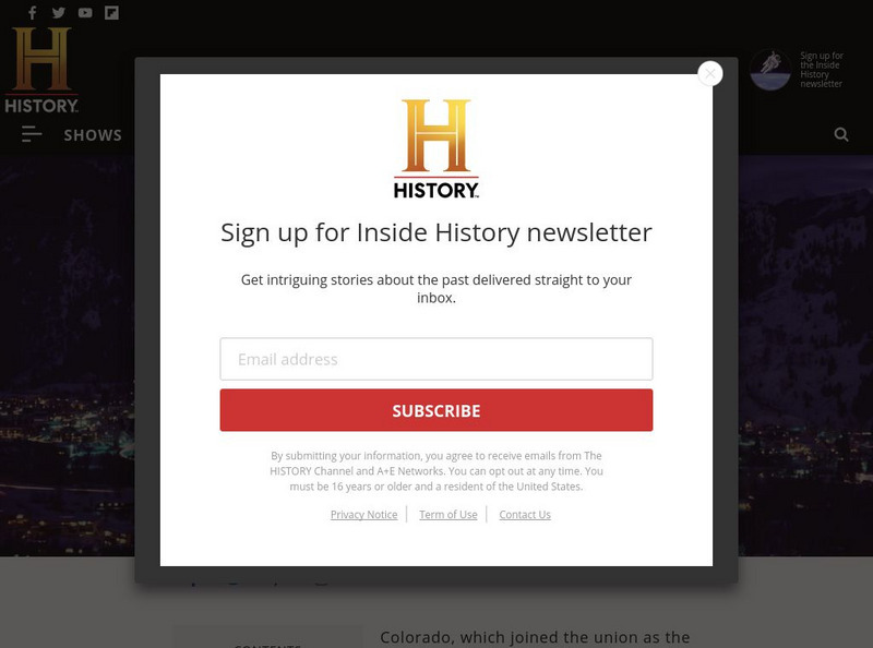 History.com: Colorado Website History.com: Colorado Website