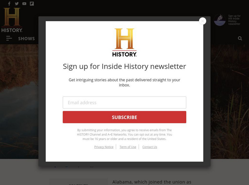 History.com: Alabama Website History.com: Alabama Website