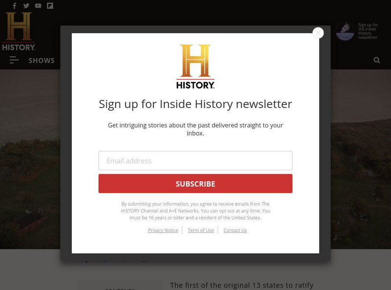 History.com: Delware Website History.com: Delware Website