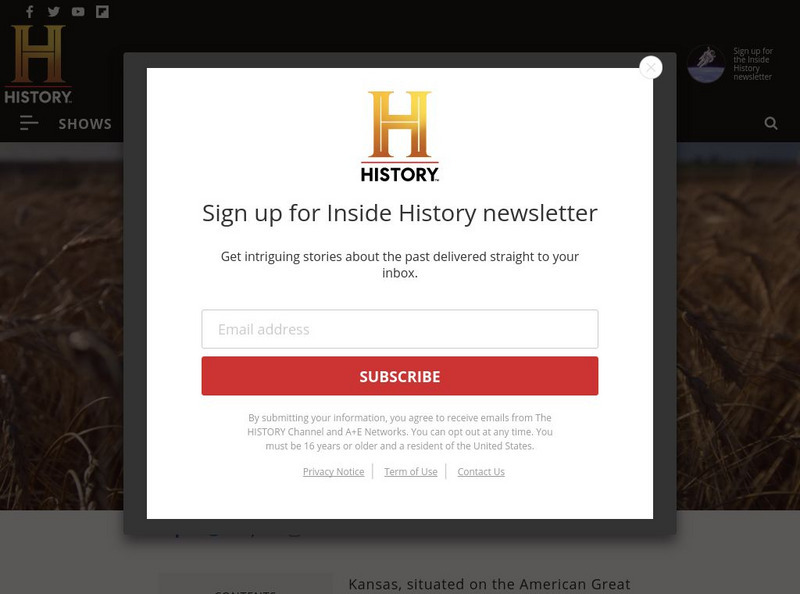 History.com: Kansas Website History.com: Kansas Website