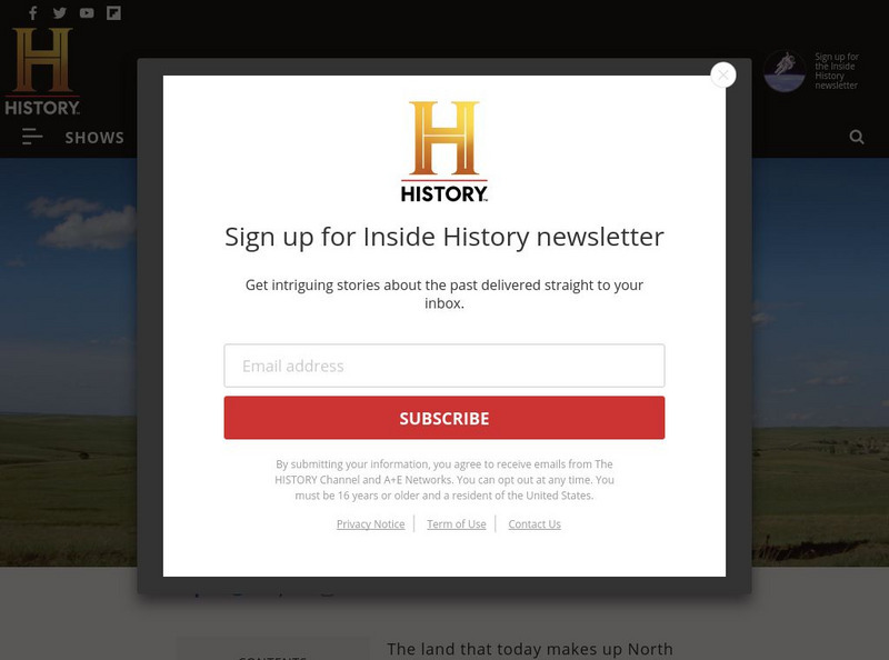 History.com: North Dakota Website History.com: North Dakota Website