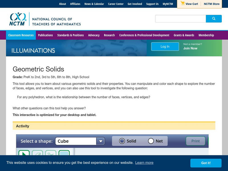 Nctm: Illuminations: Geometric Solids Interactive Nctm: Illuminations: Geometric Solids Interactive