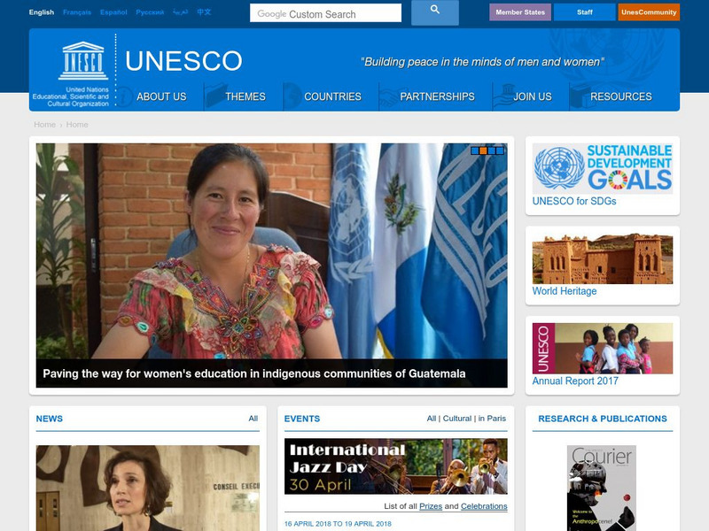 Unesco: United Nations Educational, Scientific & Cultural Organization Website Unesco: United Nations Educational, Scientific & Cultural Organization Website