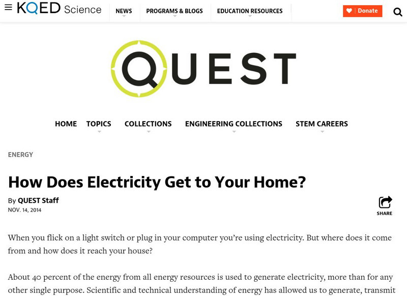 Quest: How Does Electricity Get to Your Home? Interactive