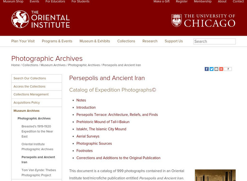 University of Chicago: Persepolis Handout