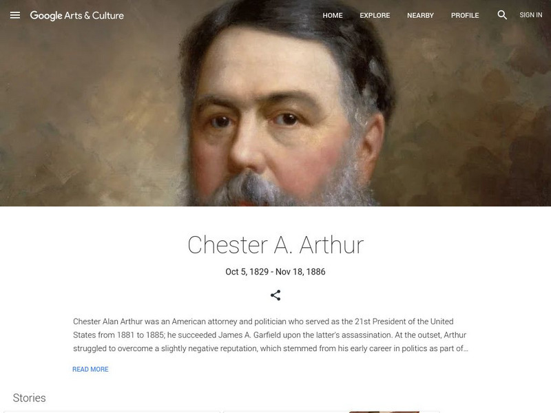Google Cultural Institute: Chester A. Arthur Handout Google Cultural Institute: Chester A. Arthur Handout