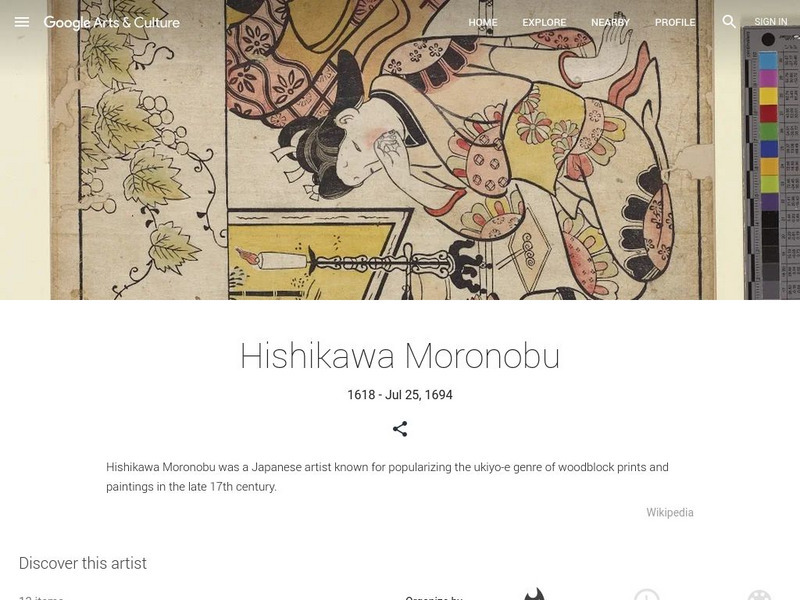 Google Cultural Institute: Hishikawa Moronobu Handout