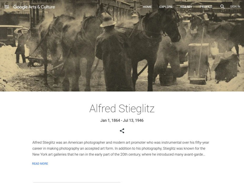 Google Cultural Institute: Alfred Stieglitz Handout