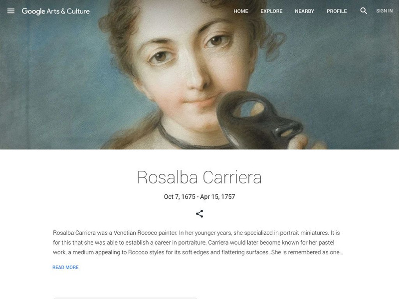 Google Cultural Institute: Rosalba Carriera Handout Google Cultural Institute: Rosalba Carriera Handout