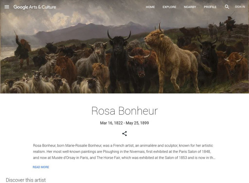 Google Cultural Institute: Rosa Bonheur Handout