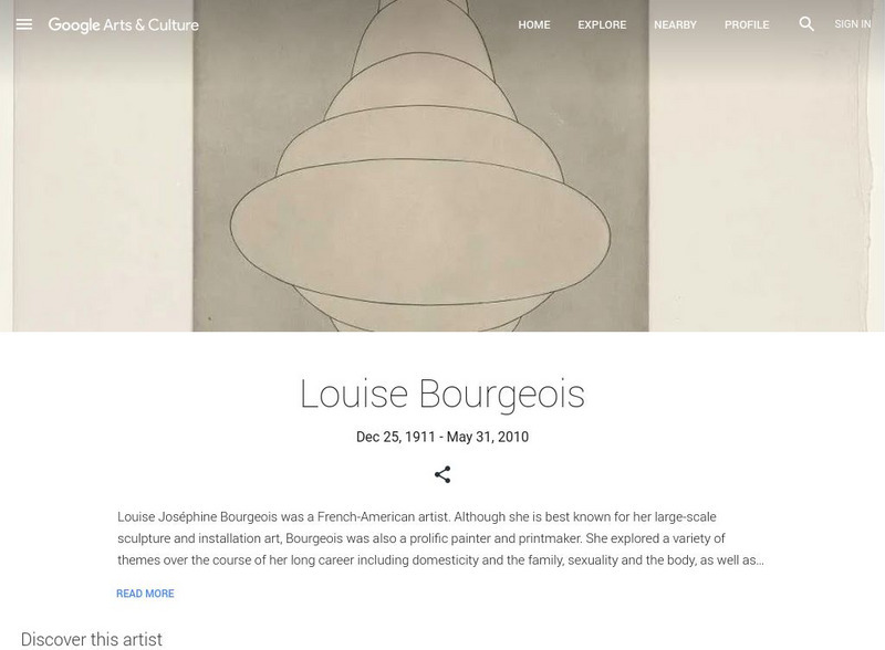 Google Cultural Institute: Louise Bourgeois Handout Google Cultural Institute: Louise Bourgeois Handout