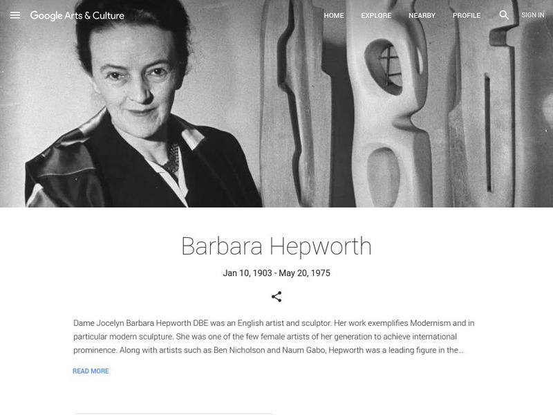Google Cultural Institute: Barbara Hepworth Handout Google Cultural Institute: Barbara Hepworth Handout