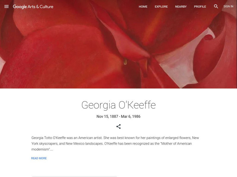 Google Cultural Institute: Georgia O'keeffe Handout