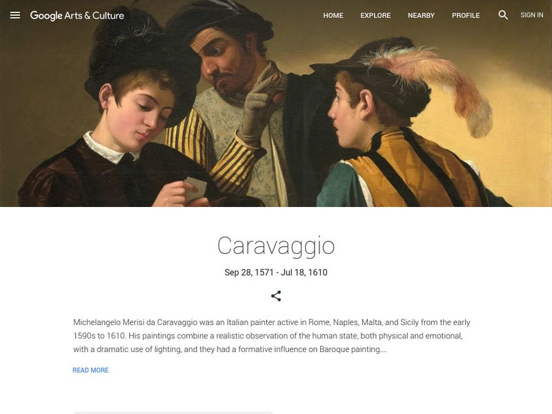 Google Cultural Institute: Caravaggio Handout