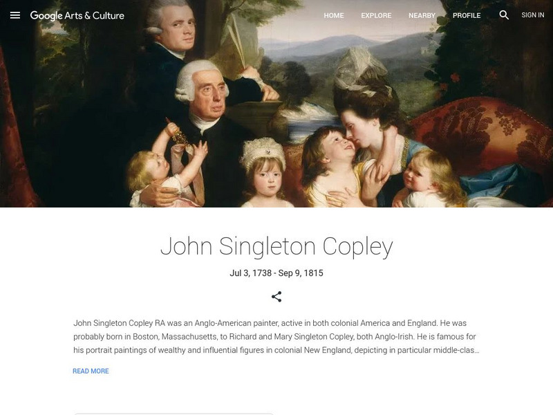 Google Cultural Institute: John Singleton Copley Handout