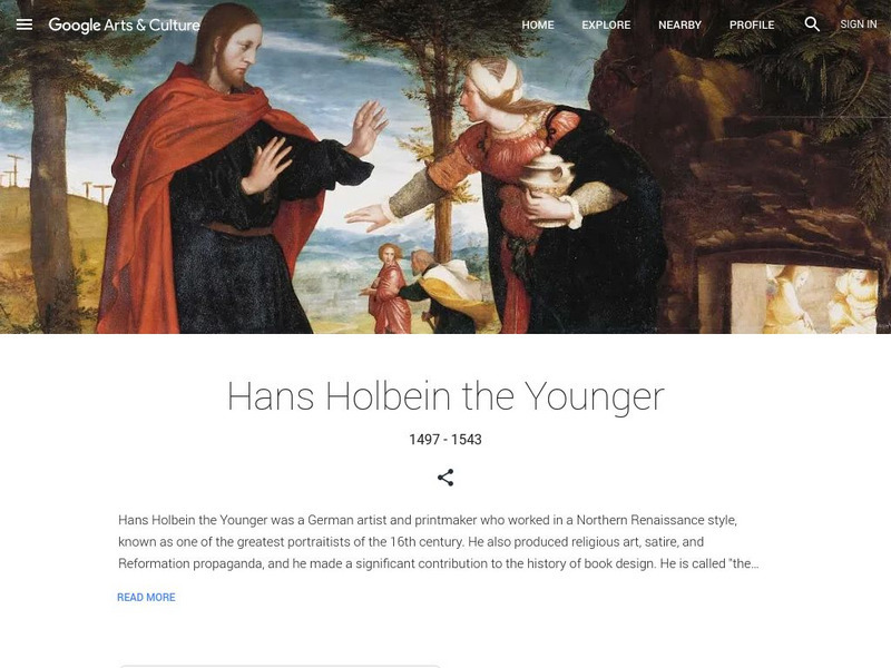 Google Cultural Institute: Hans Holbein the Younger Handout Google Cultural Institute: Hans Holbein the Younger Handout