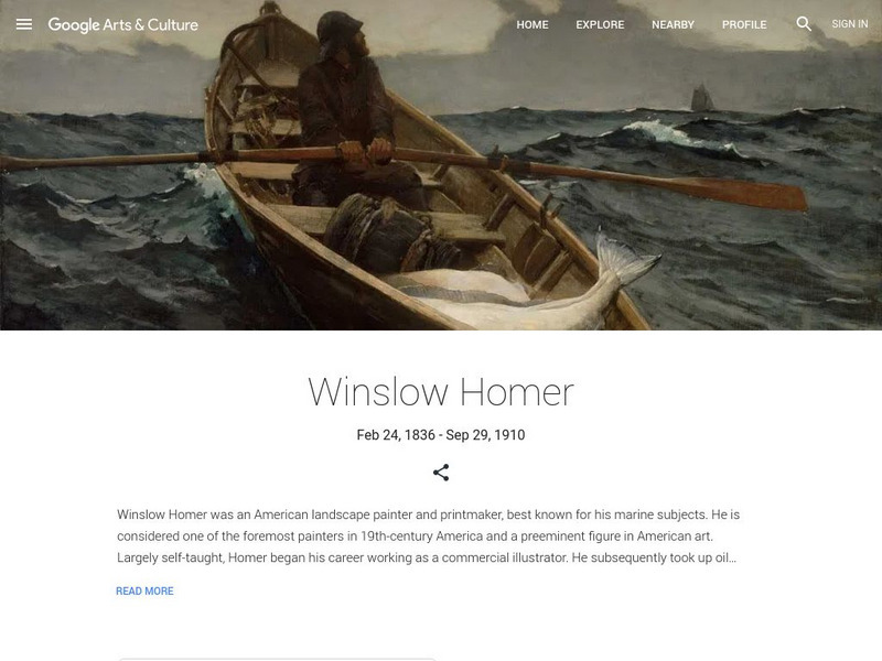 Google Cultural Institute: Winslow Homer Handout