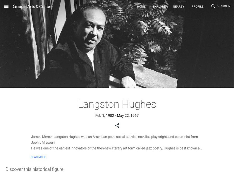 Google Cultural Institute: Langston Hughes Handout