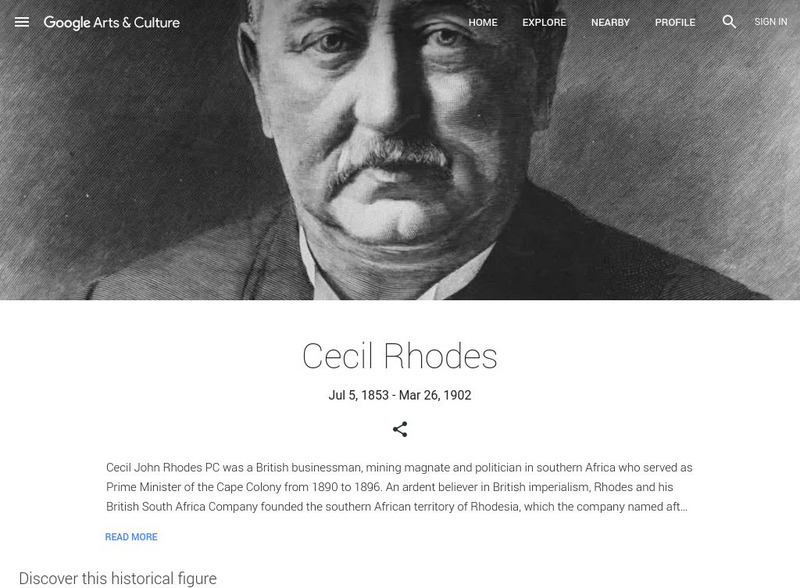 Google Cultural Institute: Cecil Rhodes Handout