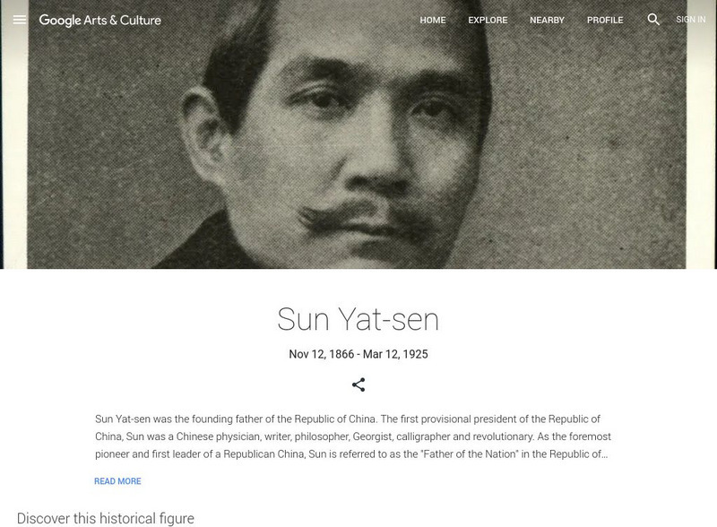 Google Cultural Institute: Sun Yat Sen Handout