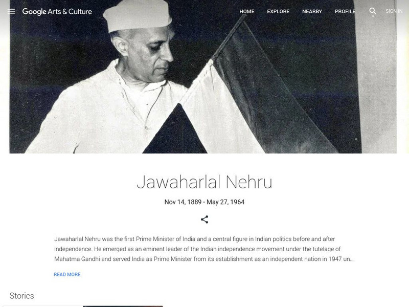 Google Cultural Institute: Jawaharlal Nehru Handout Google Cultural Institute: Jawaharlal Nehru Handout