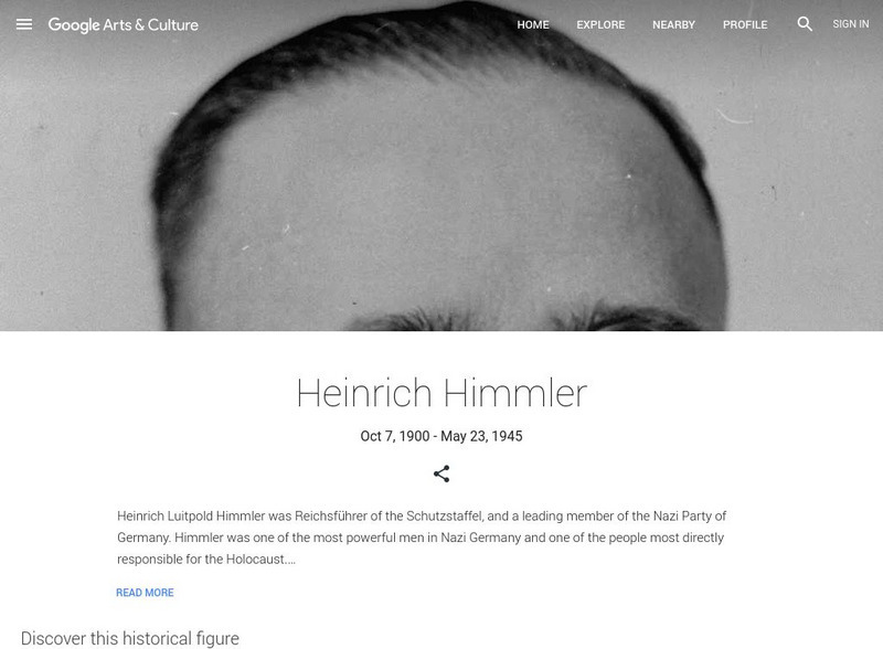 Google Cultural Institute: Heinrich Himmler Handout