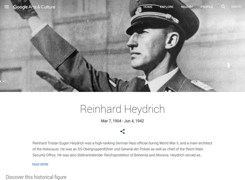 Google Cultural Institute: Reinhard Heydrich Handout