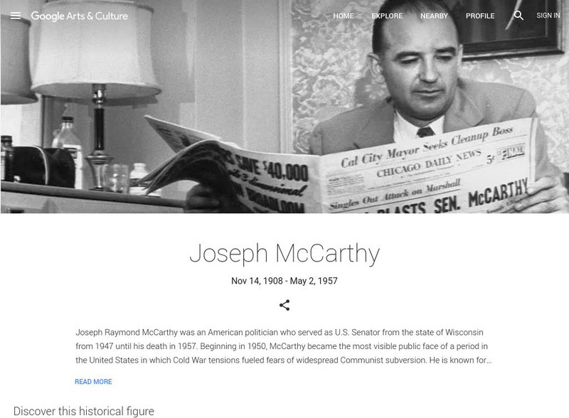 Google Cultural Institute: Joseph Mc Carthy Handout
