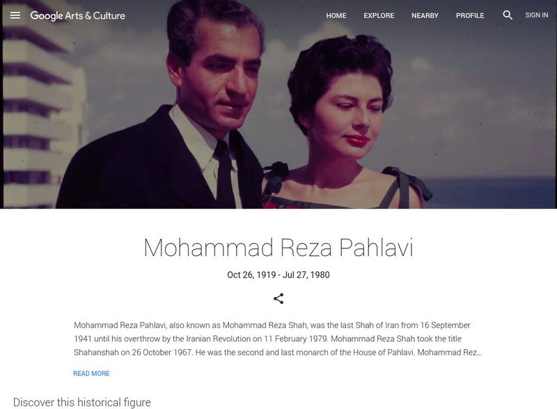Google Cultural Institute: Mohammad Reza Pahlavi Handout