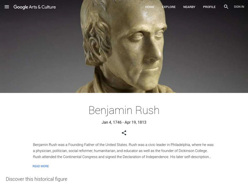 Google Cultural Institute: Benjamin Rush Handout