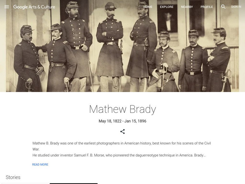 Google Cultural Institute: Mathew Brady Handout