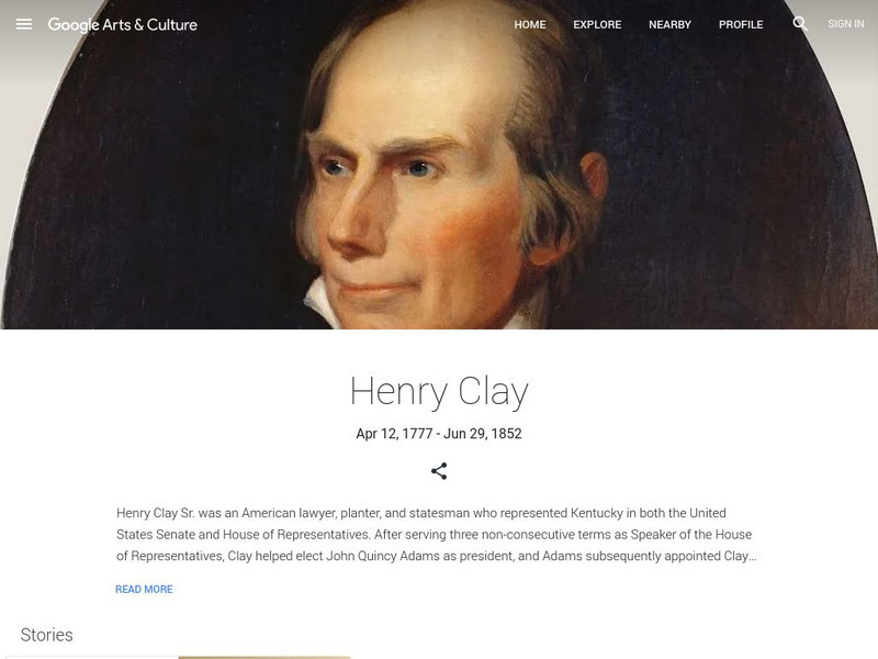 Google Cultural Institute: Henry Clay Handout Google Cultural Institute: Henry Clay Handout