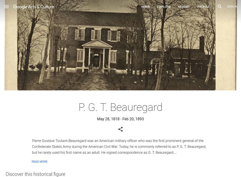 Google Cultural Institute: P. G. T. Beauregard Handout
