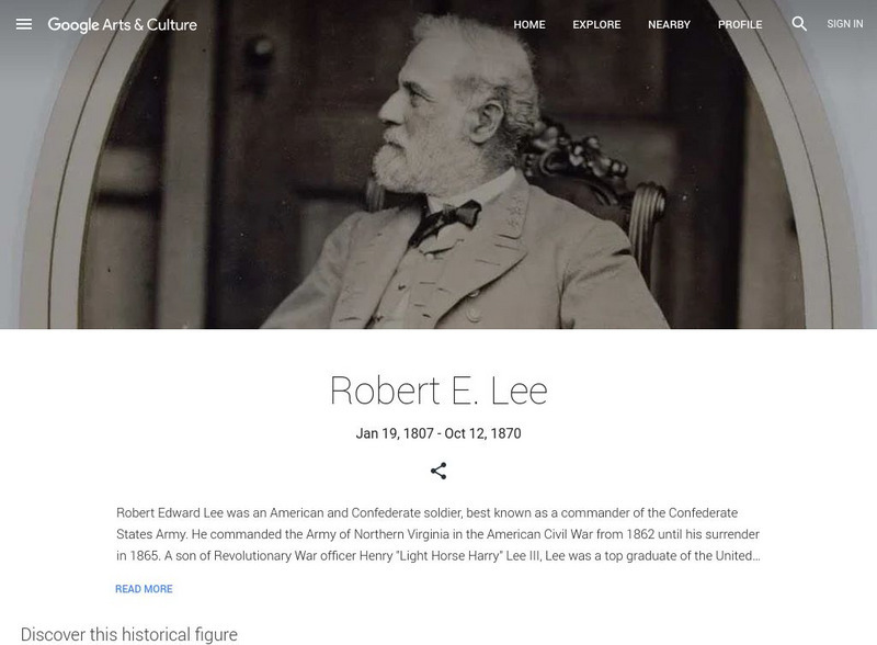 Google Cultural Institute: Robert E. Lee Handout