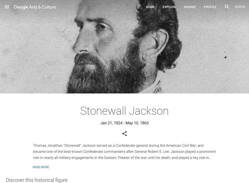 Google Cultural Institute: Stonewall Jackson Handout